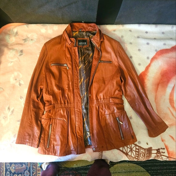 ADLER COLLECTION WOMEN LEATHER COAT XL SIZE $100 - Picture 2 of 7